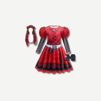 Girls’ Red-and-Black Royal Rebel Costume Dress