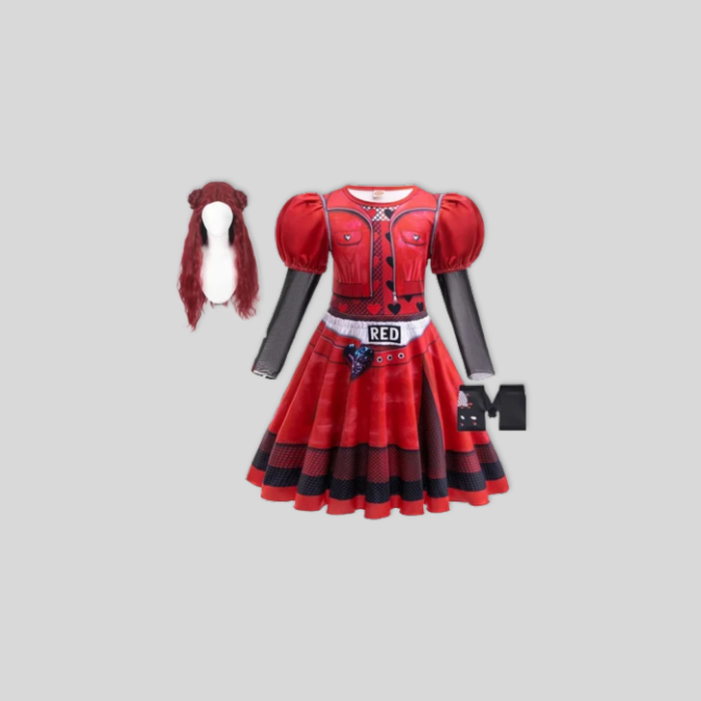 Girls’ Red-and-Black Royal Rebel Costume Dress